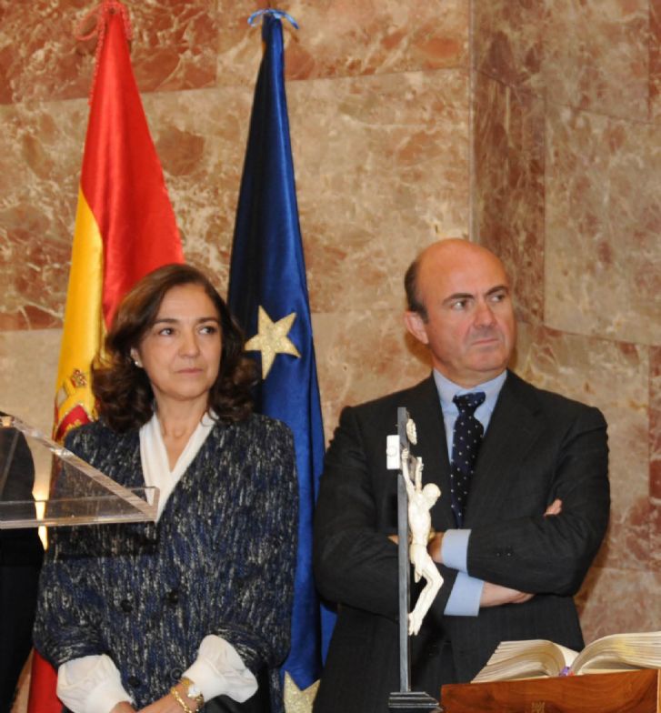 Carmen Vela (Secretaria de Estado de I+D+i) y Luis de Guindos (Ministro de Economa y Competitividad)