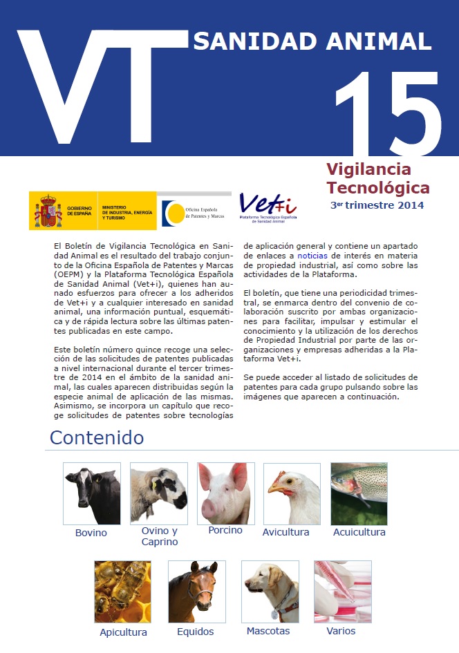 Boletin de Vigilancia Tecnológica en Sanidad Animal patentes líneas de investigación