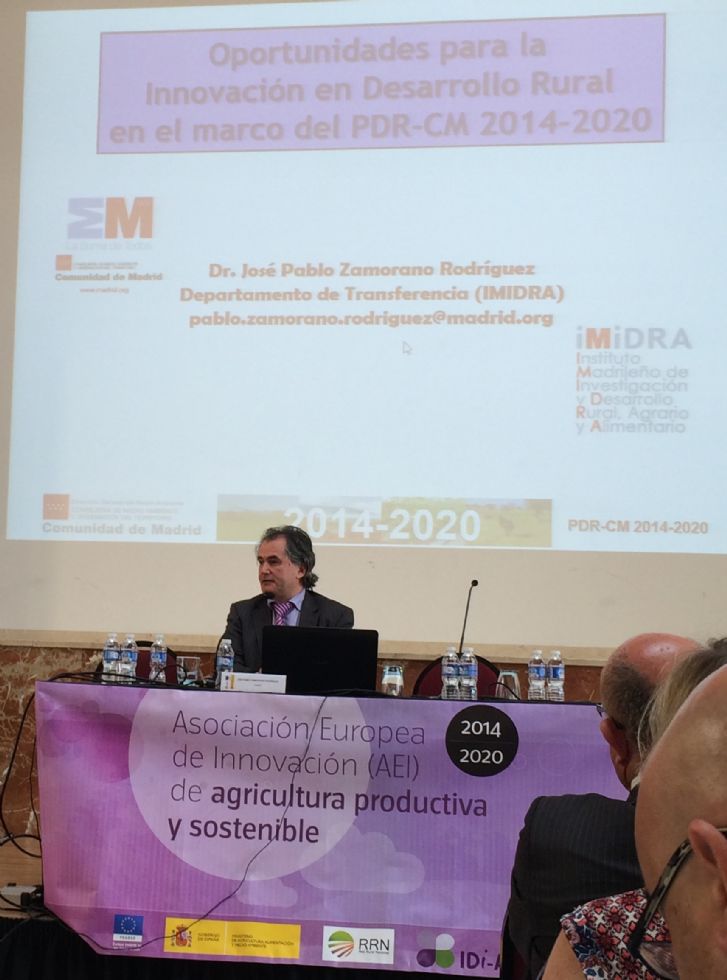 Jornada sobre ´Oportunidades de innovación en desarrollo rural 2014-2020, Asociación Europea de Innovación´, jose pablo zamorarno imidra